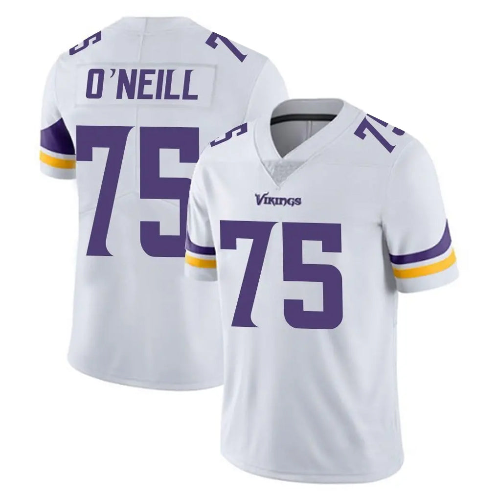M.Vikings #75 Brian O'Neill Player White Limited Vapor Untouchable Home Game BALCE Stitched Jerseys