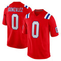NE.Patriots #0 Christian Gonzalez Player Red Home Game BALCE Stitched Jerseys