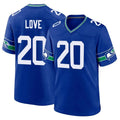 S.Seahawks #20 Julian Love Player Royal Throwback Home Game BALCE Stitched Jerseys