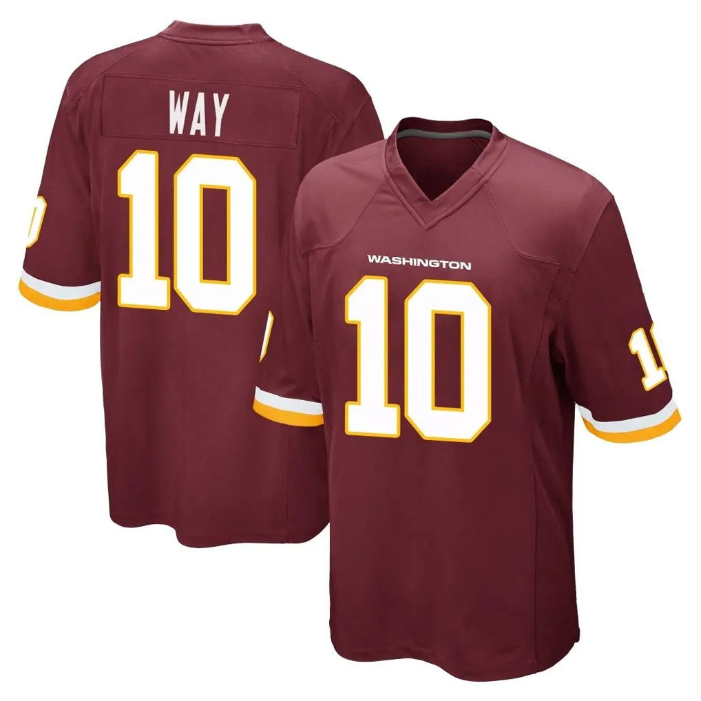 W.Commanders #10 Tress Way Player Burgundy Team Color Home Game BALCE Stitched Jerseys