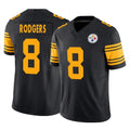 P.Steelers #8 Aaron Rodgers Player Black Limited 2nd Alternate Vapor F.U.S.E. Home Game BALCE Stitched Jerseys