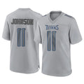 T.Titans #11 Jermaine Johnson II Player Gray Atmosphere Fashion Home Game BALCE Stitched Jerseys