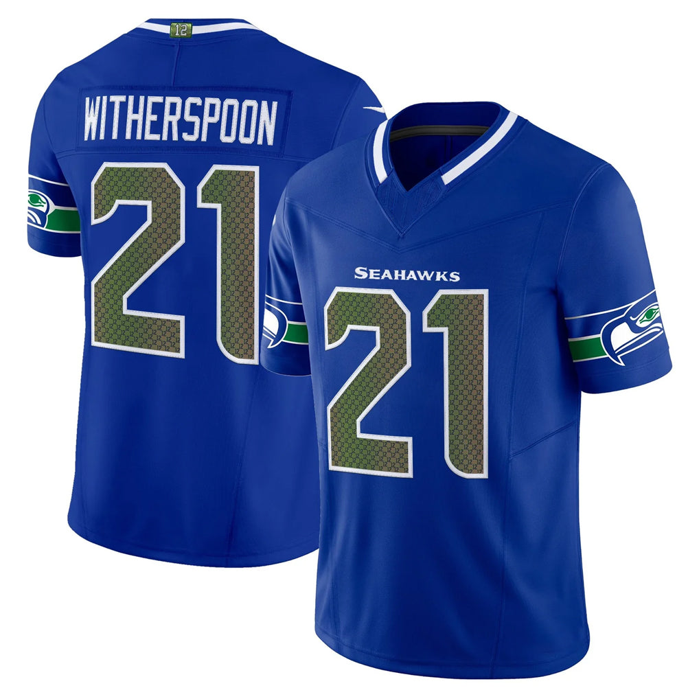 S.Seahawks #21 Devon Witherspoon Player Royal Rivalries Vapor Limited Home Game BALCE Stitched Jerseys