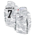 M.Vikings #7 Byron Murphy Jr. Player Arctic Camo Salute to Service Pullover Hoodies Limited Game BALCE Stitched Jerseys