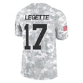 C.Panthers #17 Xavier Legette Player Arctic Camo Salute to Service Limited Game BALCE Stitched Jerseys