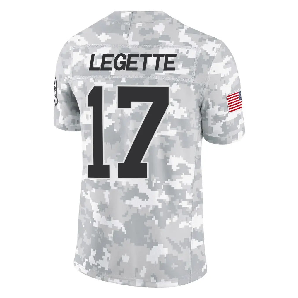 C.Panthers #17 Xavier Legette Player Arctic Camo Salute to Service Limited Game BALCE Stitched Jerseys