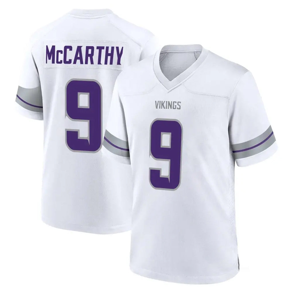 M.Vikings #9 J.J. McCarthy Player White Alternate Home Game BALCE Stitched Jerseys