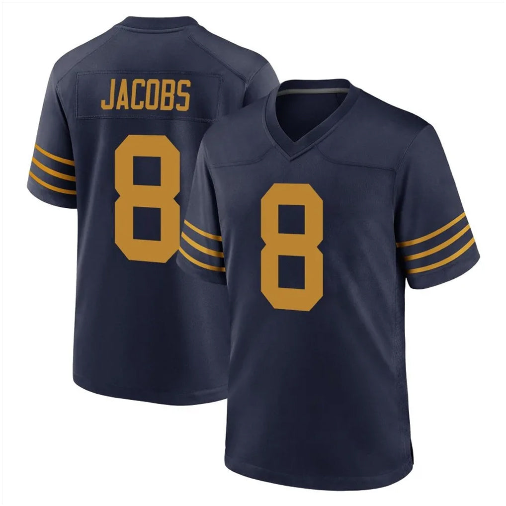 GB.Packers #8 Josh Jacobs Player Navy The 1923 Classic Home Game BALCE Stitched Jerseys