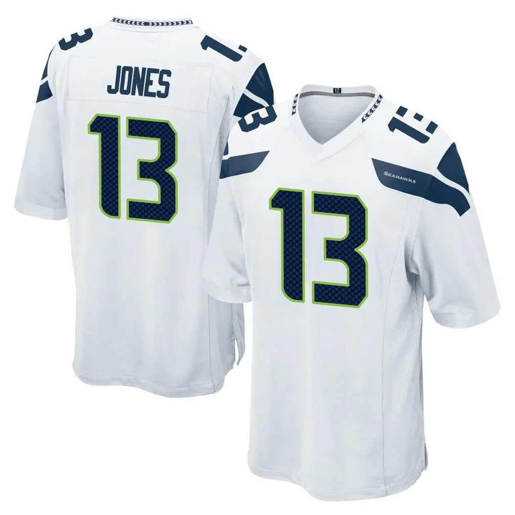 S.Seahawks #13 Ernest Jones IV Player White Home Game BALCE Stitched Jerseys