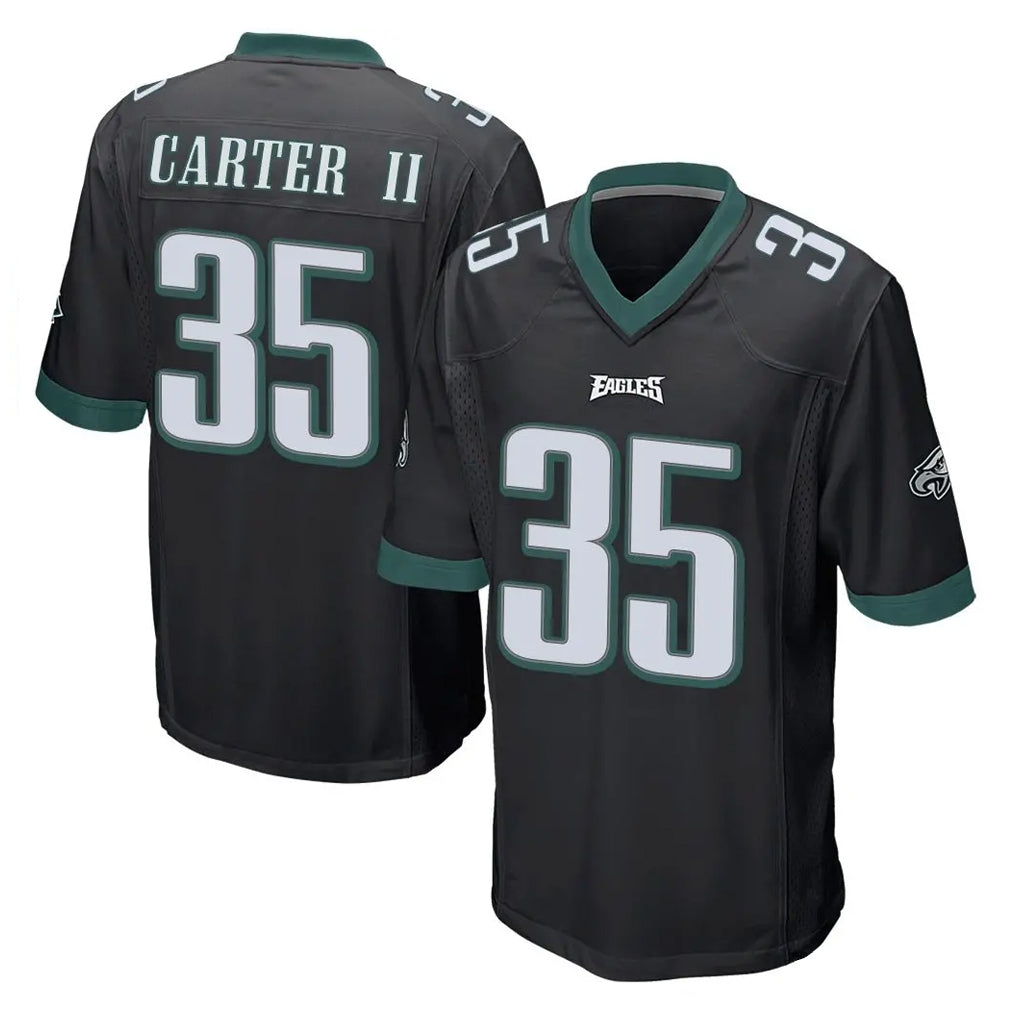 P.Eagles #35 Michael Carter II Player Black Home Game BALCE Stitched Jerseys