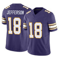 M.Vikings #18 Justin Jefferson Player Purple Limited Classic Vapor F.U.S.E. Home Game BALCE Stitched Jerseys