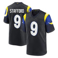 LA.Rams #9 Matthew Stafford Player Black Midnight Rivalries Collection Home Game BALCE Stitched Jerseys