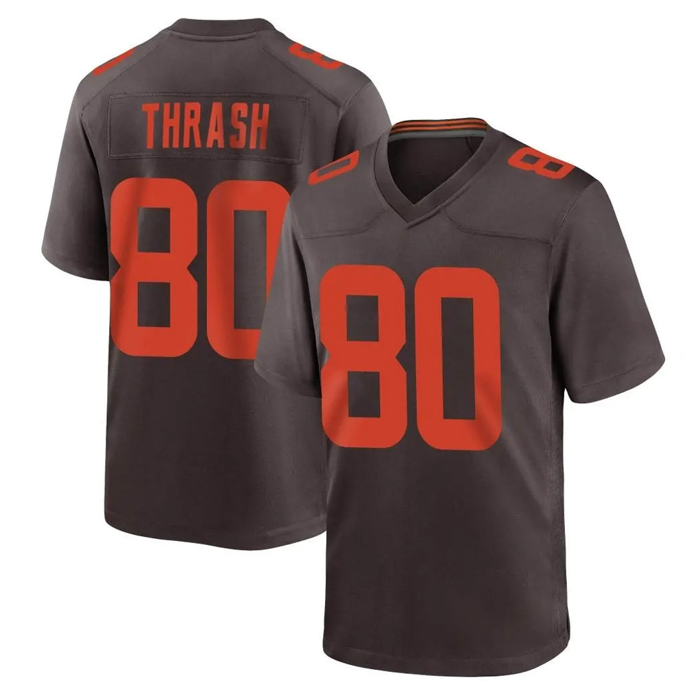 C.Browns #80 Jamari Thrash Player Brown Alternate Home Game BALCE Stitched Jerseys
