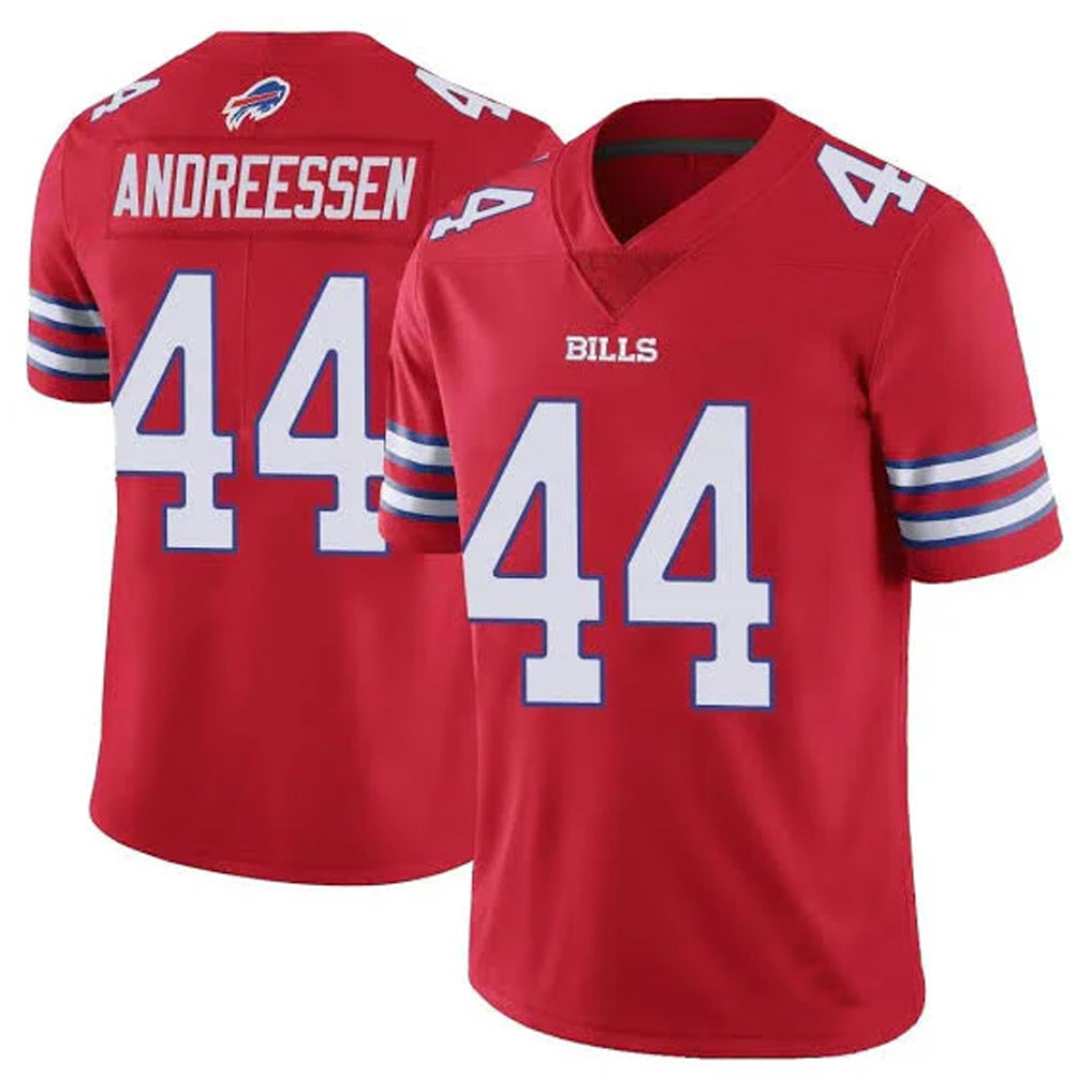 B.Bills #44 Joe Andreessen Player Red Vapor Untouchable Limited BALCE Stitched Jerseys