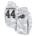 B.Bills #44 Joe Andreessen Player Arctic Camo Salute to Service Hoodies Limited BALCE Stitched Jerseys