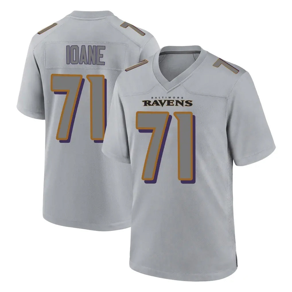 B.Ravens #71 Olaivavega Ioane Player Gray Replica Limited BALCE Stitched Jerseys