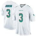 M.Dolphins #3 Chris Johnson Player White Home Game BALCE Stitched Jerseys