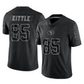 SF.49ers #85 George Kittle Player Black Limited Reflective Home Game BALCE Stitched Jerseys