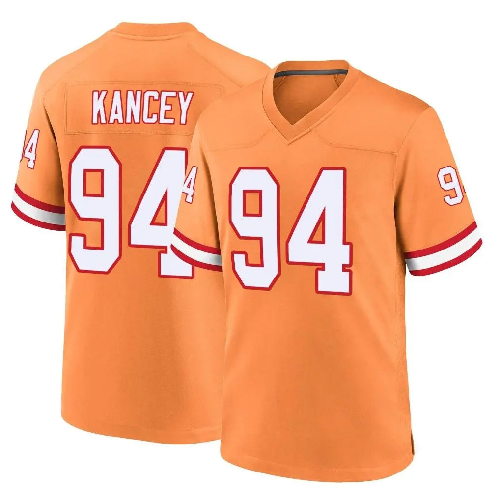 TB.Buccaneers #94 Calijah Kancey Player Orange Throwback Home Game BALCE Stitched Jerseys
