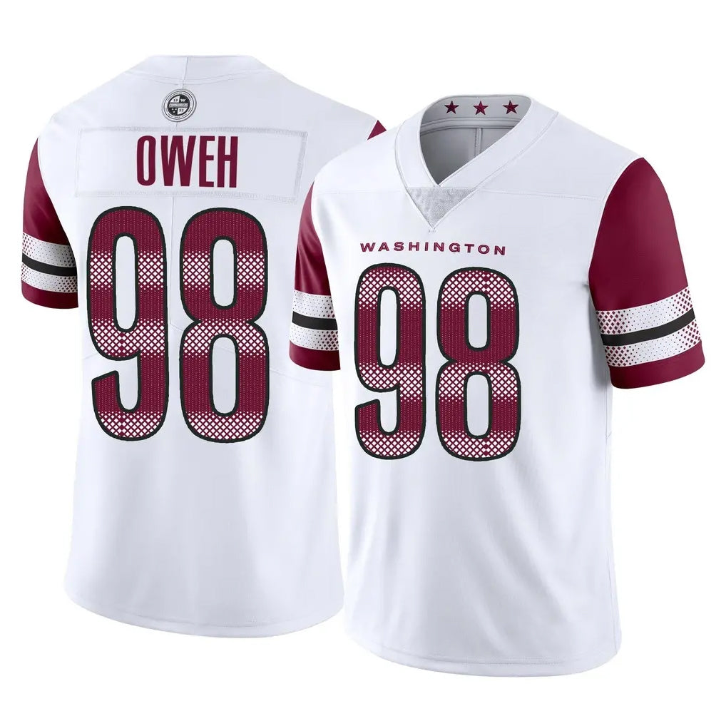 W.Commanders #98 Odafe Oweh Player White Limited Vapor Home Game BALCE Stitched Jerseys