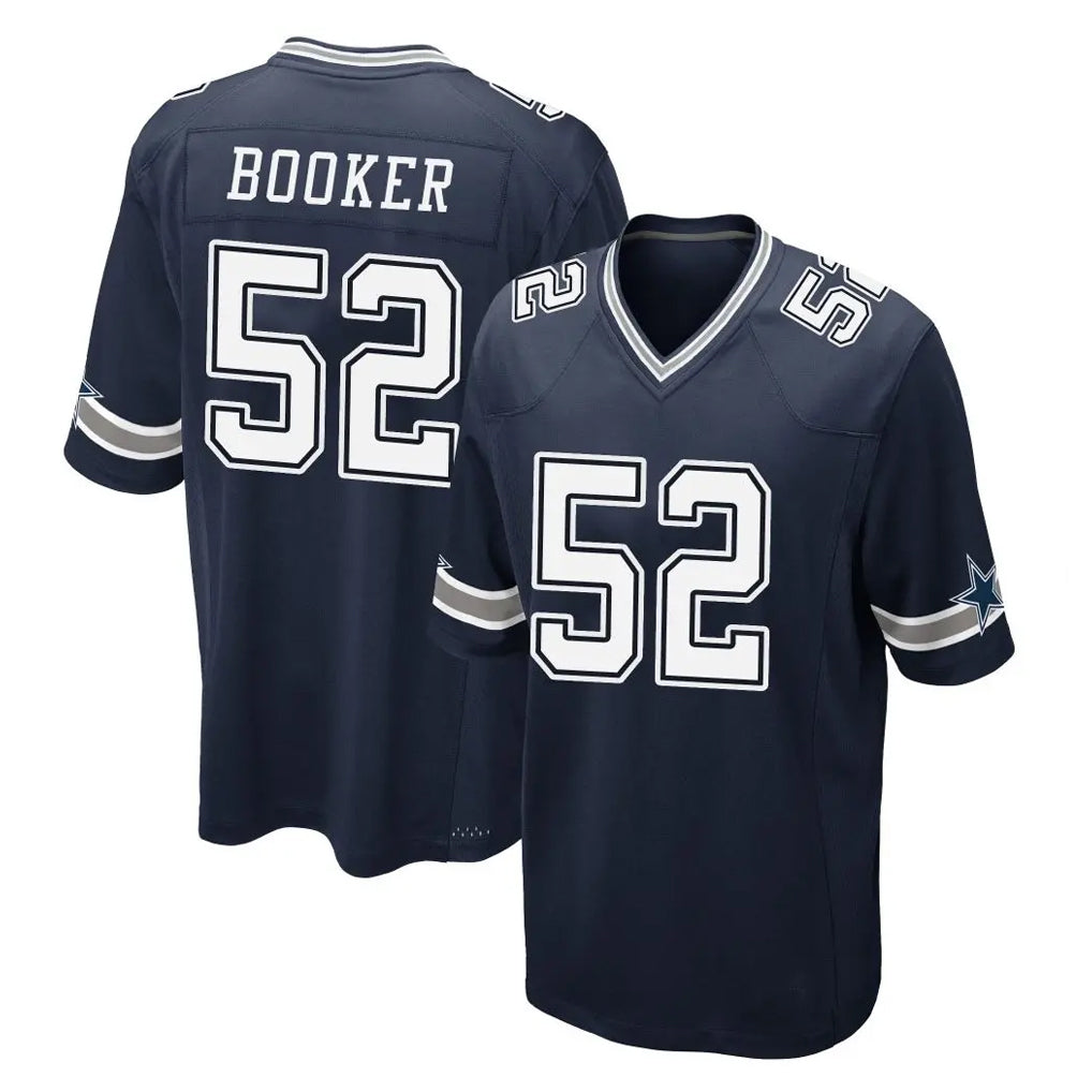 D.Cowboys #52 Tyler Booker Player Navy Home Game BALCE Stitched Jerseys