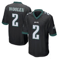 P.Eagles #2 Riq Woolen Player Black Home Game BALCE Stitched Jerseys