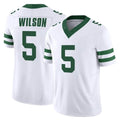 NY.Jets #5 Garrett Wilson Player White Legacy Limited Vapor F.U.S.E. Home Game BALCE Stitched Jerseys