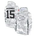 KC.Chiefs #15 Patrick Mahomes Player Arctic Camo Salute to Service Hoodies Limited Game BALCE Stitched Jerseys