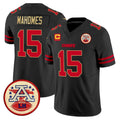 KC.Chiefs #15 Patrick Mahomes Player Black Limited Vapor F.U.S.E. Home Game BALCE Stitched Jerseys