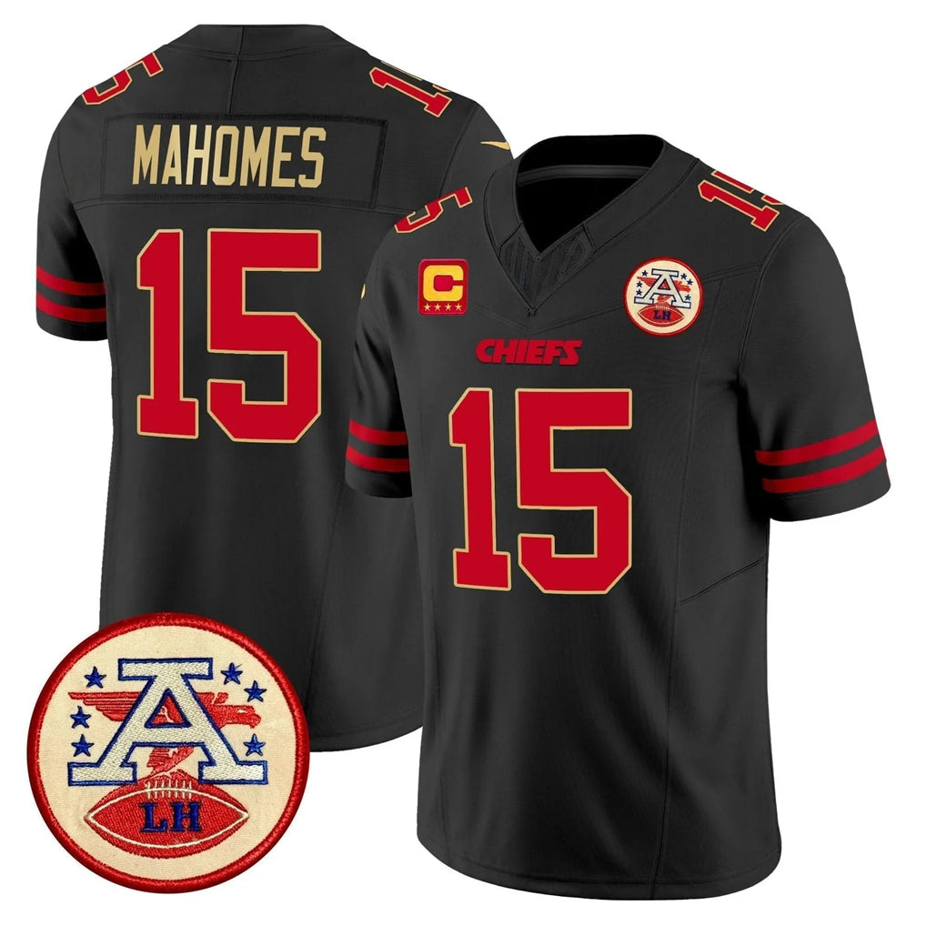 KC.Chiefs #15 Patrick Mahomes Player Black Limited Vapor F.U.S.E. Home Game BALCE Stitched Jerseys