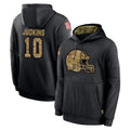 C.Browns #10 Quinshon Judkins Player Black Salute to Service Pullover Hoodies Limited BALCE Stitched Jerseys