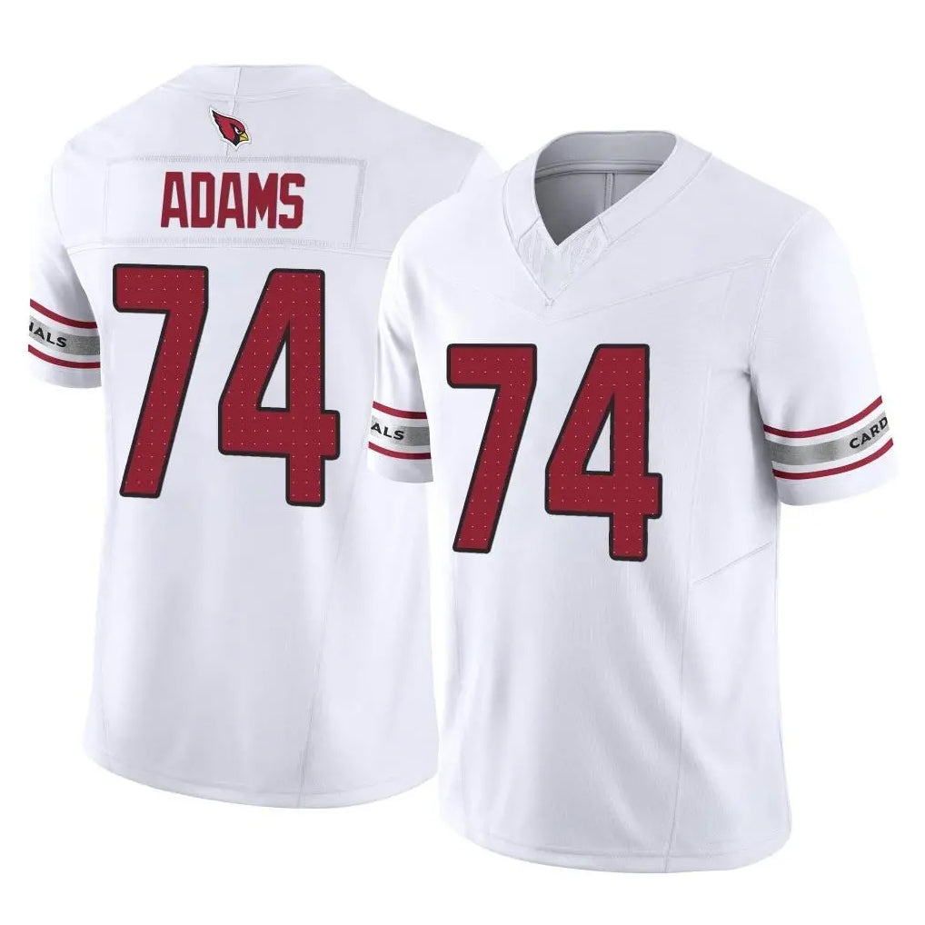 A.Cardinals #74 Isaiah Adams Player White Vapor F.U.S.E. Limited Home Game BALCE Stitched Jerseys