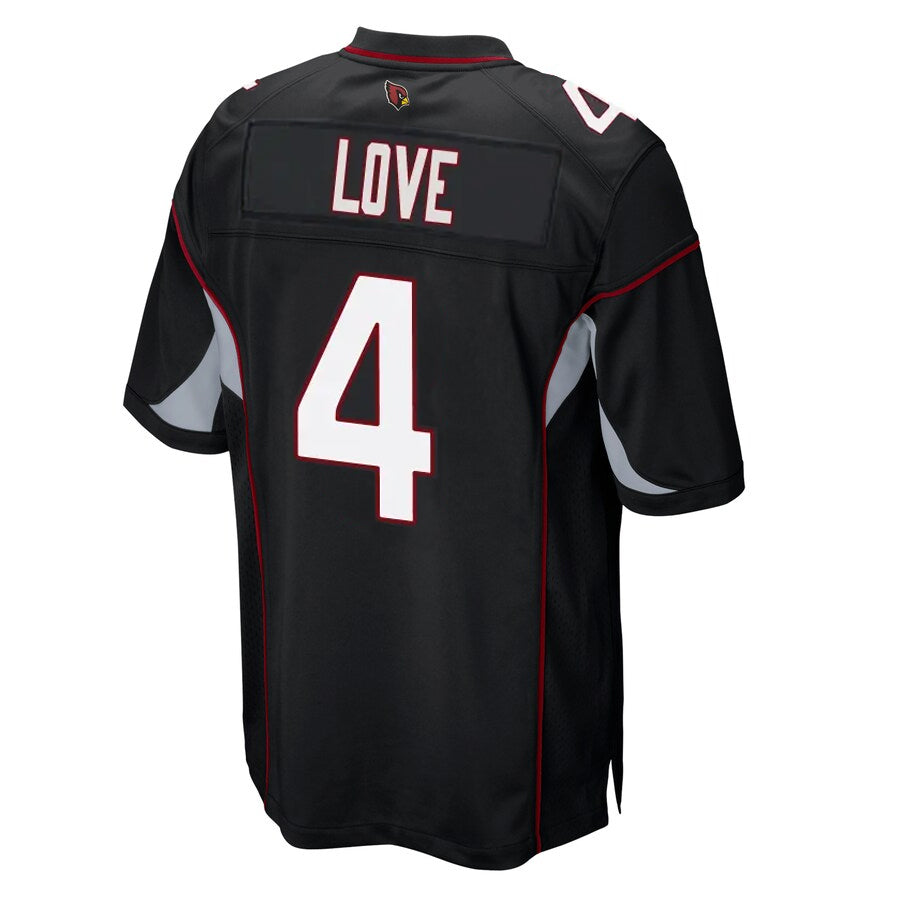 A.Cardinals #4 Jeremiyah Love Player Black Alternate Game BALCE Stitched Jerseys