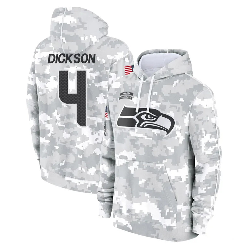 S.Seahawks #4 Michael Dickson Player Arctic Camo Limited Salute to Service Pullover Hoodies Game BALCE Stitched Jerseys