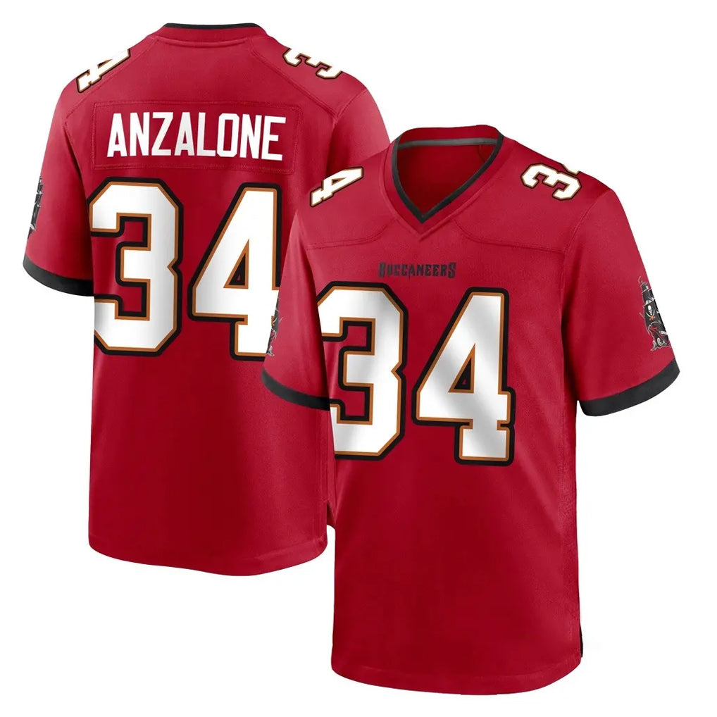 TB.Buccaneers #34 Alex Anzalone Player Red Home Game BALCE Stitched Jerseys