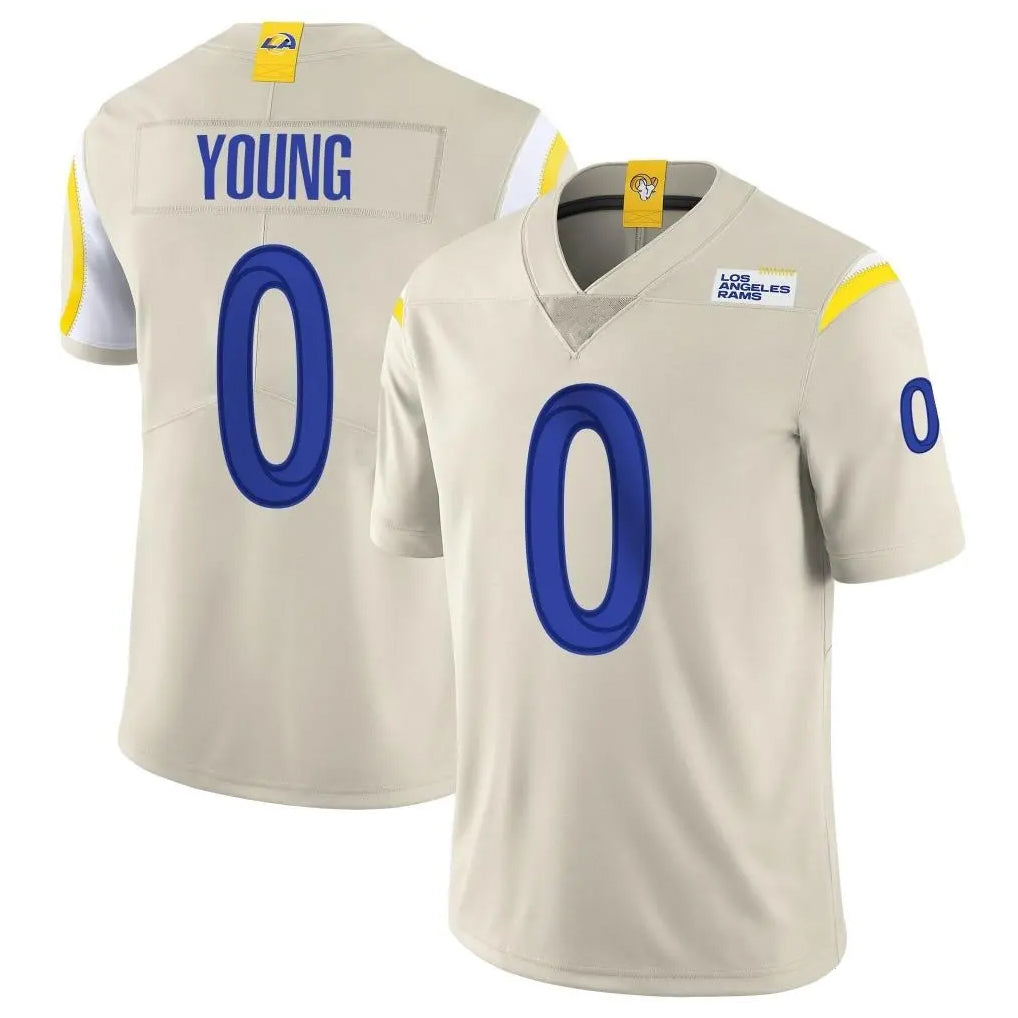 LA.Rams #0 Byron Young Player Bone Limited Vapor Home Game BALCE Stitched Jerseys