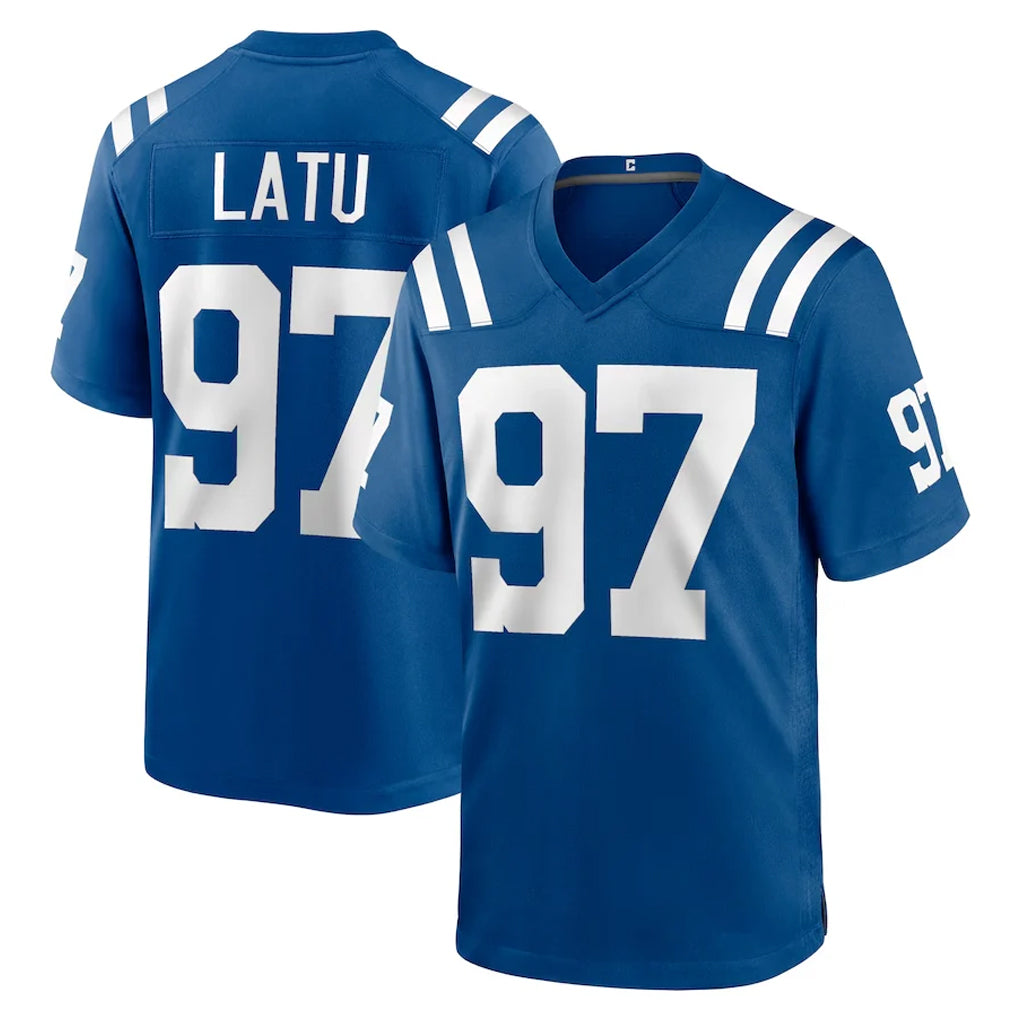 IN.Colts #97 Laiatu Latu Player Royal Home Game BALCE Stitched Jerseys
