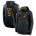 S.Seahawks #5 Jason Myers Player Black Salute to Service Hoodies Limited Game BALCE Stitched Jerseys
