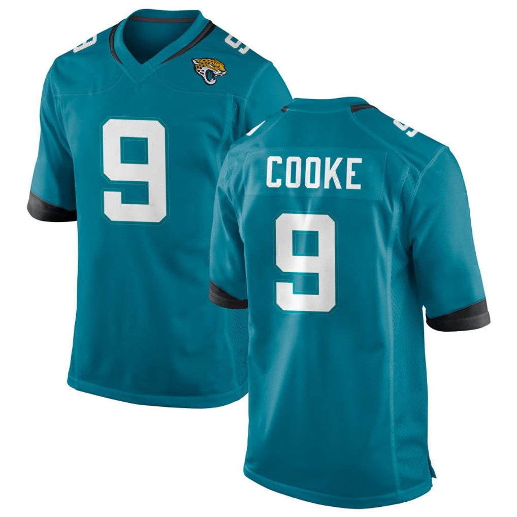 J.Jaguars #9 Logan Cooke Player Teal Home Game BALCE Stitched Jerseys