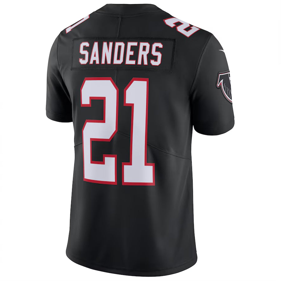 A.Falcons #21 Deion Sanders Player Black Limited Game BALCE Stitched Jerseys