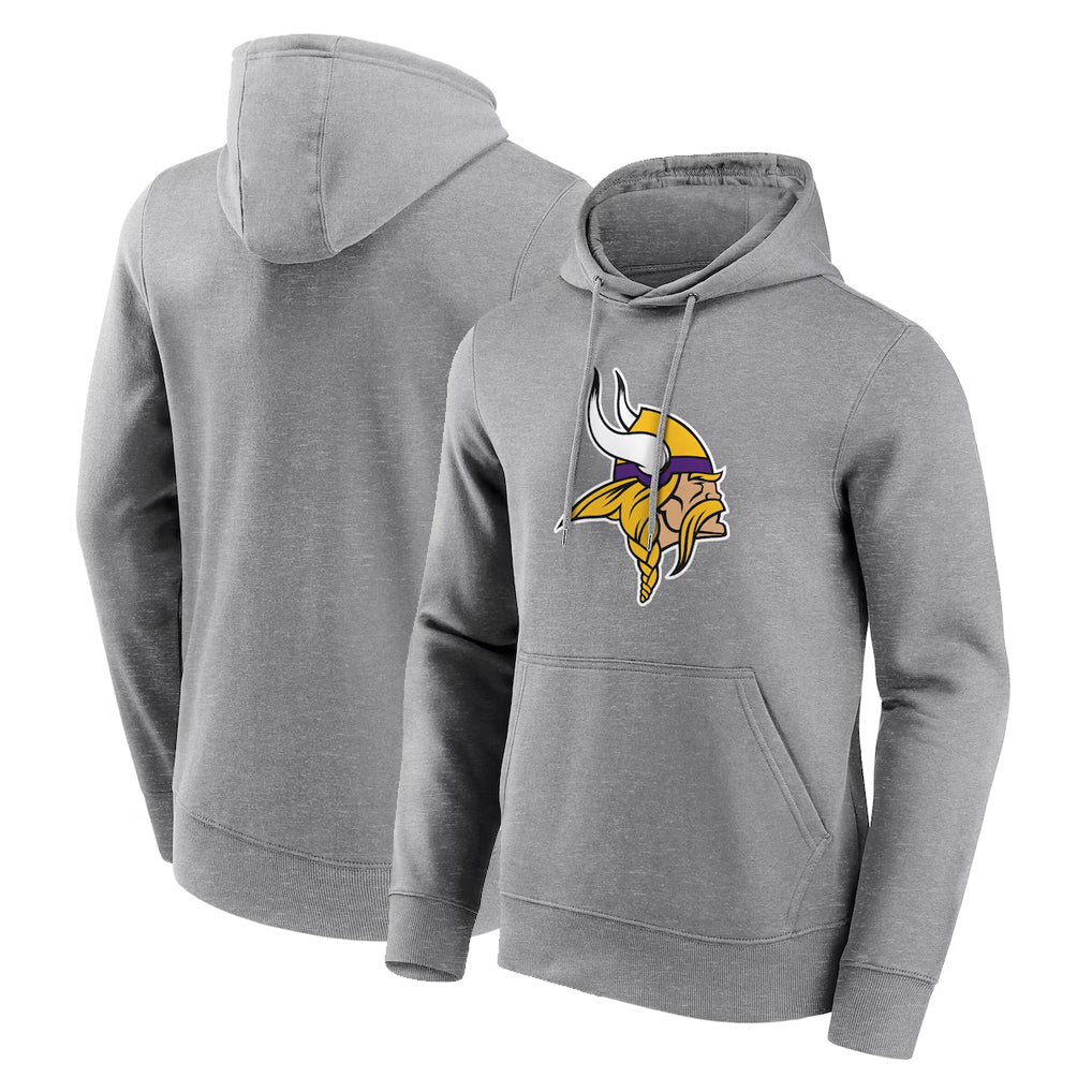 M.Vikings ## Vikings Blank Player Gray LOGO Pullover Hoodies Home Game BALCE Stitched Jerseys