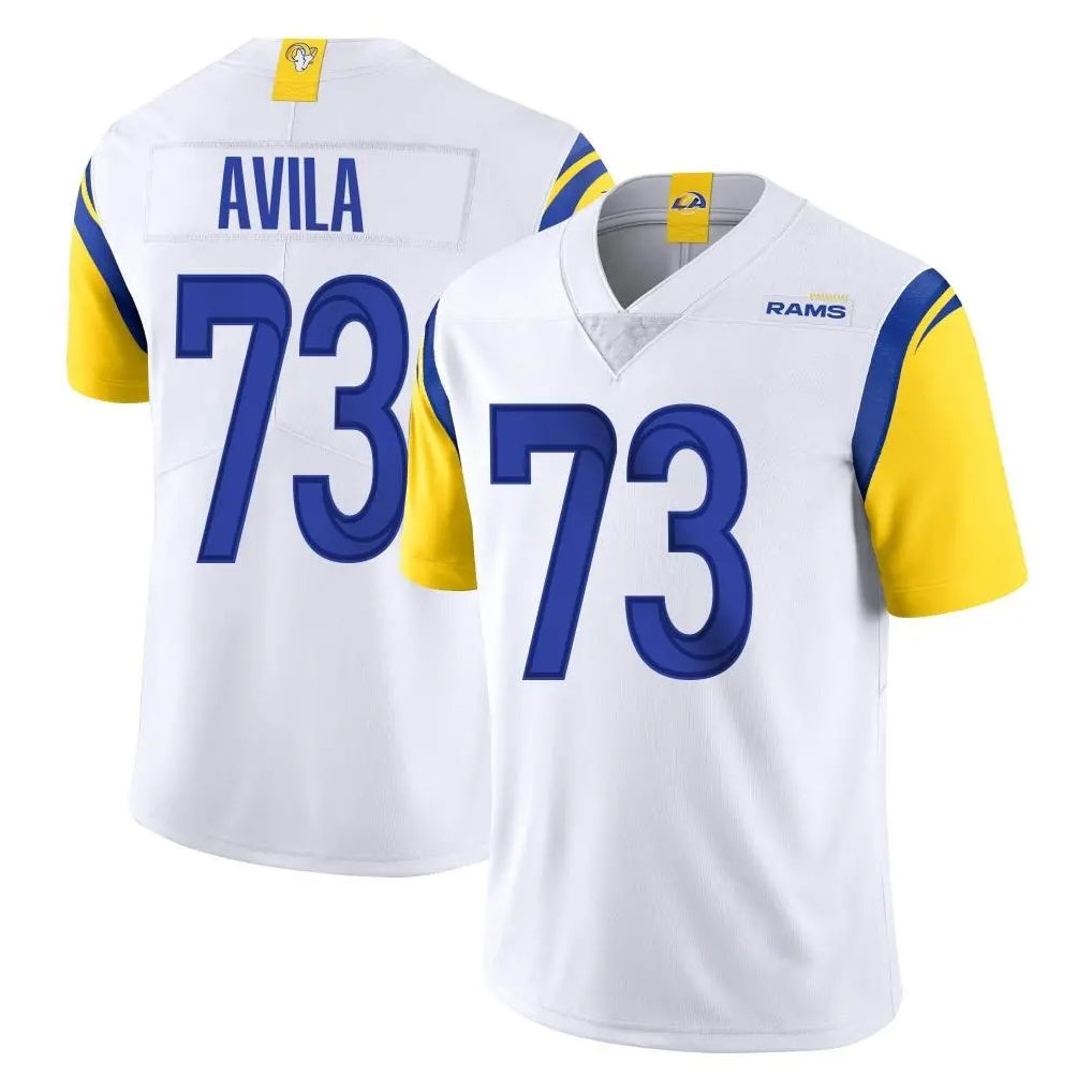 LA.Rams #73 Steve Avila Player White Limited Vapor Untouchable Home Game BALCE Stitched Jerseys