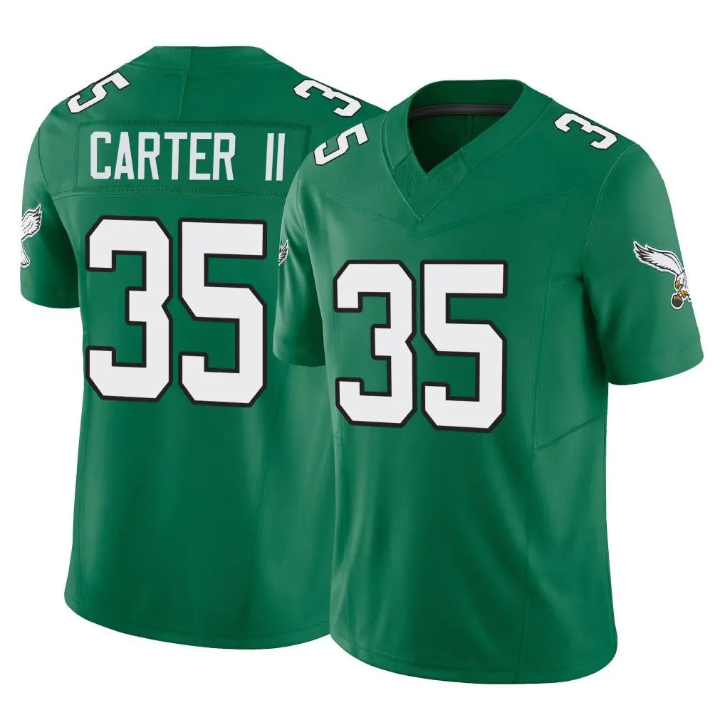 P.Eagles #35 Michael Carter II Player Green Kelly Alternate Vapor F.U.S.E. Home Game BALCE Stitched Jerseys