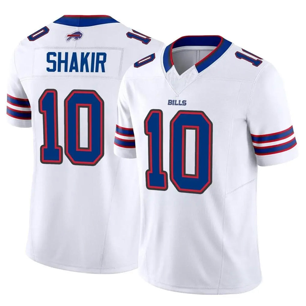 B.Bills #10 Khalil Shakir Player Vapor F.U.S.E. Limited White BALCE Stitched Jerseys