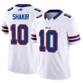 B.Bills #10 Khalil Shakir Player Vapor F.U.S.E. Limited White BALCE Stitched Jerseys