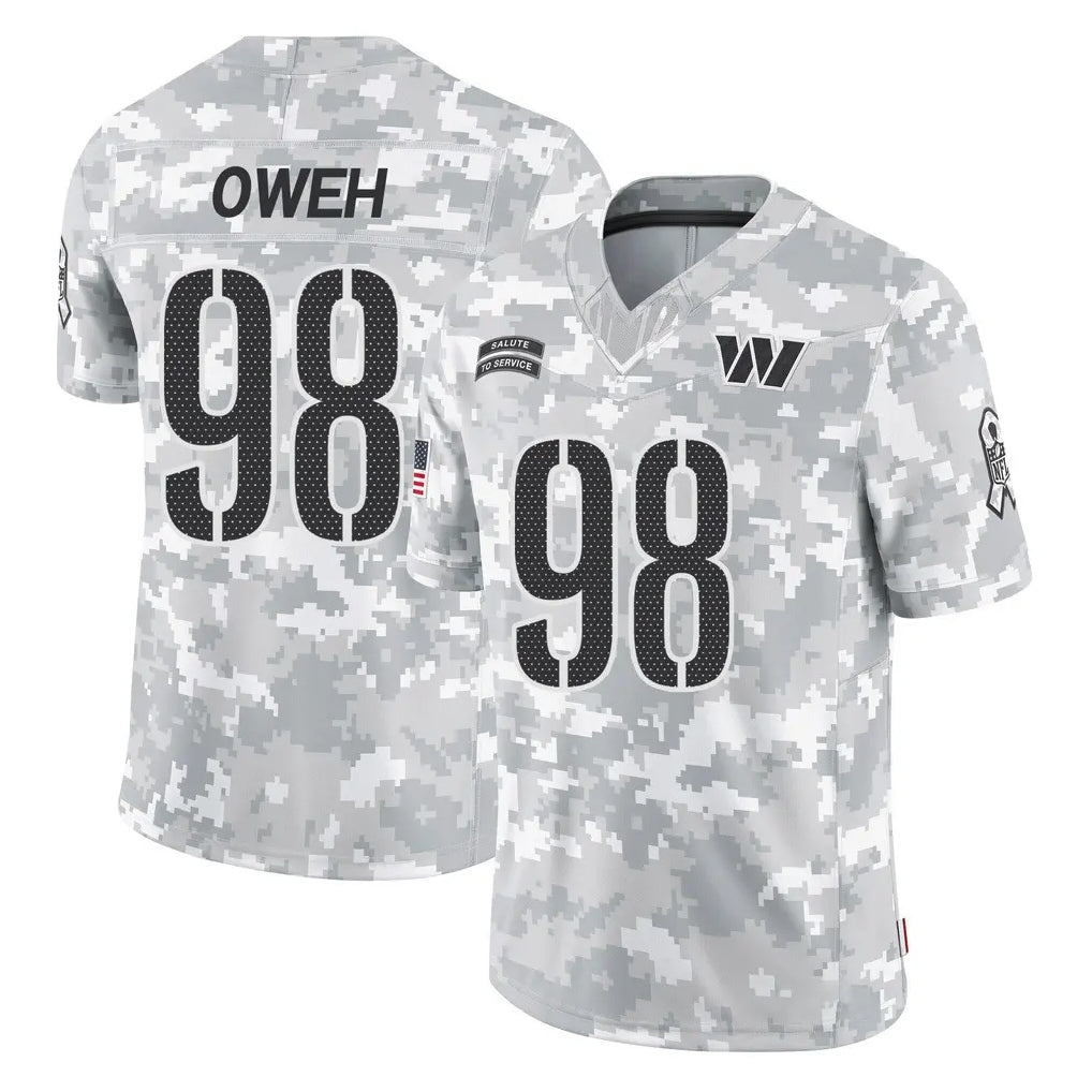 W.Commanders #98 Odafe Oweh Player Arctic Camo Limited Salute To Service Home Game BALCE Stitched Jerseys