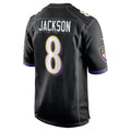 B.Ravens #8 Lamar Jackson Player Black Alternate Home Game BALCE Stitched Jerseys