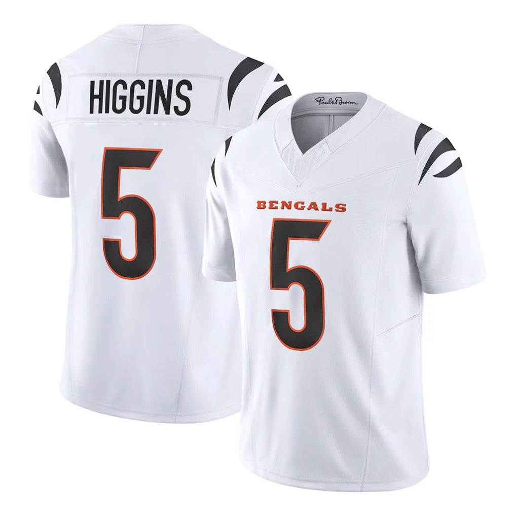 C.Bengals #5 Tee Higgins Player White Vapor F.U.S.E. Limited Home Game BALCE Stitched Jerseys