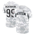 C.Bears #99 Gervon Dexter Sr. Player Arctic Camo Salute to Service Performance T-Shirt Limited BALCE Stitched Jerseys