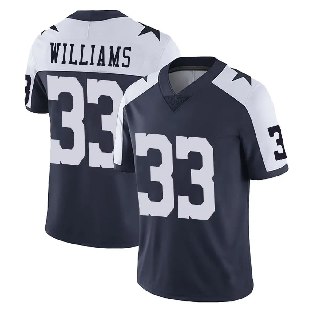 D.Cowboys #33 Javonte Williams Player Navy-White Limited Alternate Vapor Untouchable Home Game BALCE Stitched Jerseys